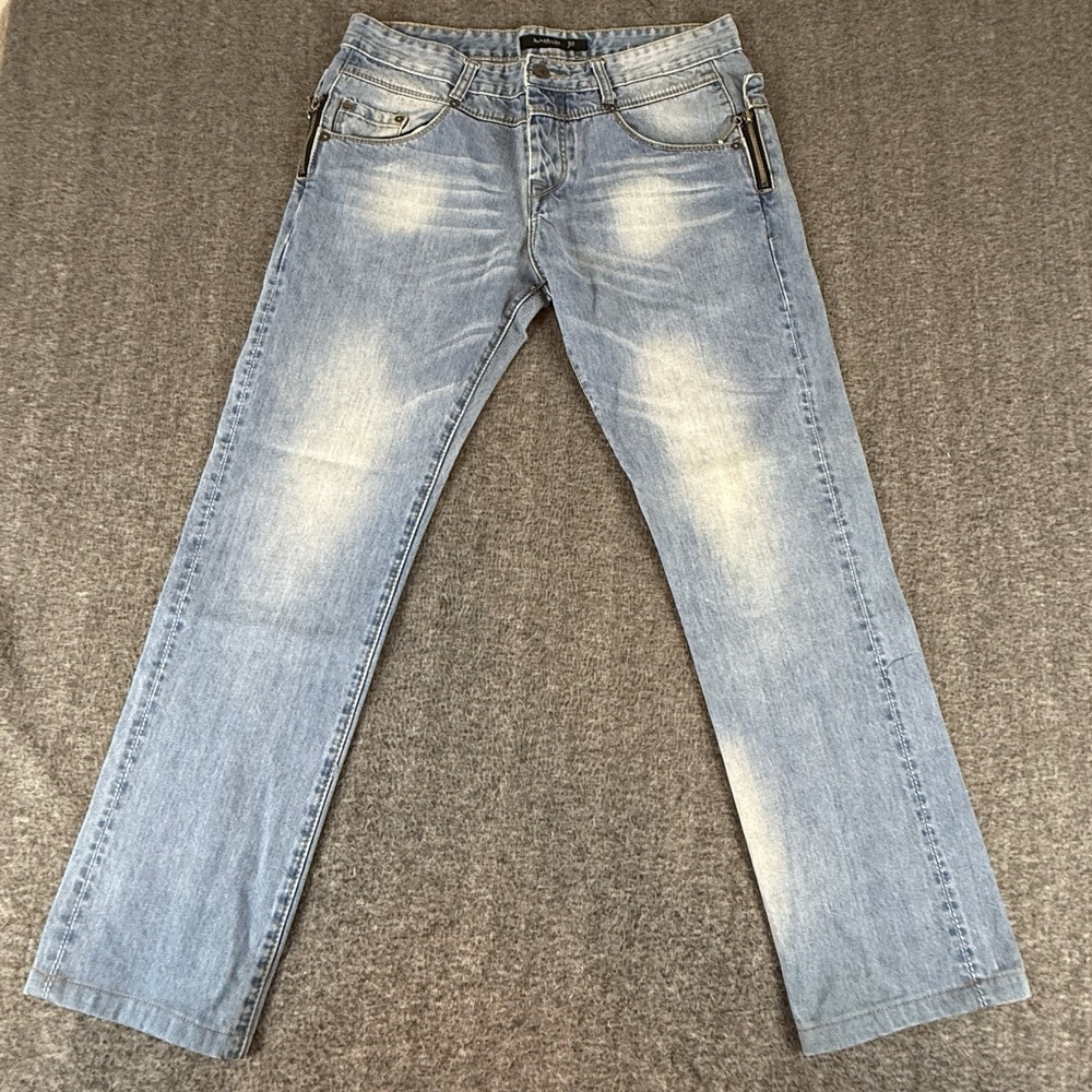 Salsa Jeans Men's Slim Tapered Light Wash Denim Zipper Pocket W33 L29